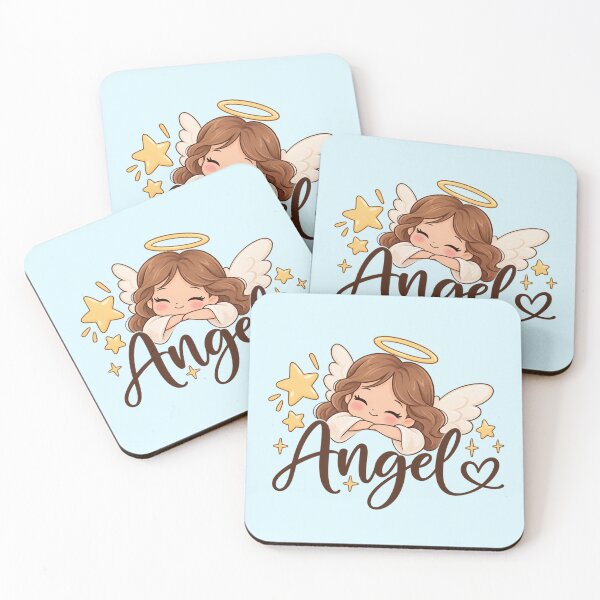 Item preview, Cute Angel with Stars Inspirational Quote Kawaii Sticker designed and sold by StickyDelights.