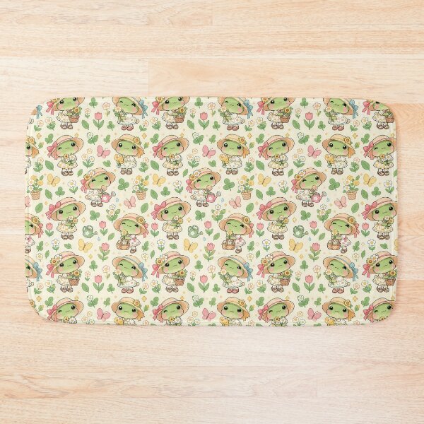 Item preview, Kawaii Frog Sunhat Garden Pattern designed and sold by Soft Berry Studio.