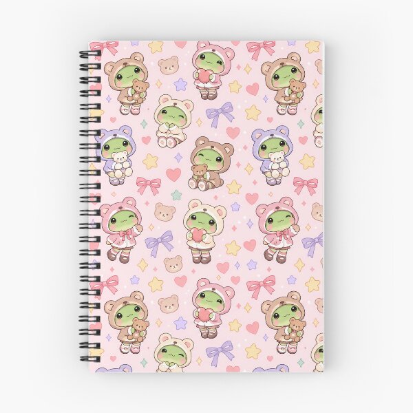 Item preview, Kawaii Frog Bear Hoodie Pattern designed and sold by Soft Berry Studio.