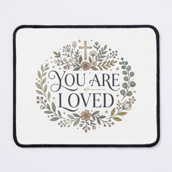 Item preview, You Are Loved Christian Floral Botanical Design with Phrase designed and sold by MantoSagrado.