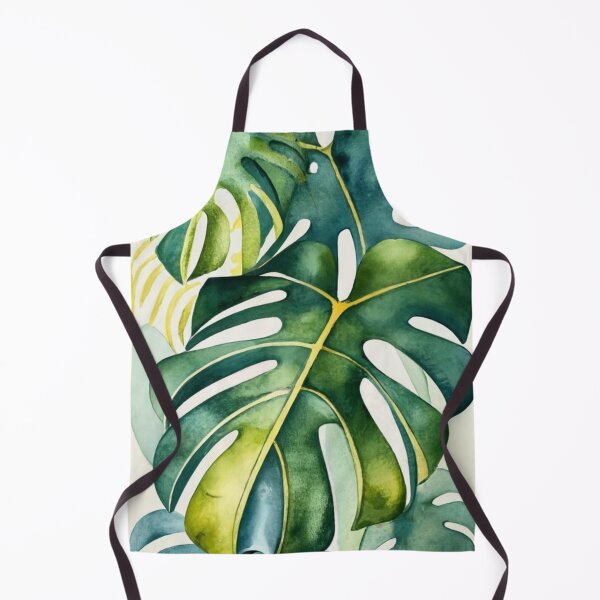 Item preview, Overlapping Green Monstera Watercolor Foliage designed and sold by BeachWhisper.