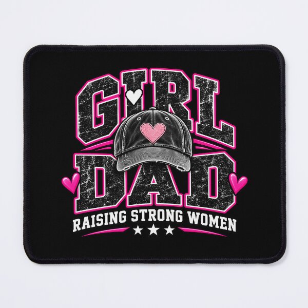Item preview, Girl Dad Raising Strong Women Proud Father Design-Black Background designed and sold by Trendi61.