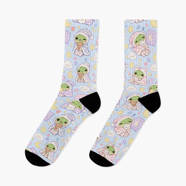Item preview, Kawaii Frog Sleepy Blanket Pattern designed and sold by Soft Berry Studio.