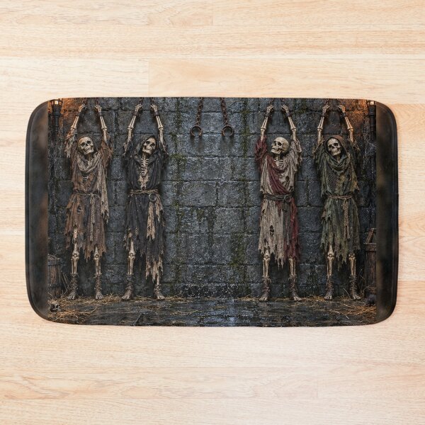 Item preview, Shackled Skeleton Dungeon Wall Haunted Backdrop designed and sold by TXLou.