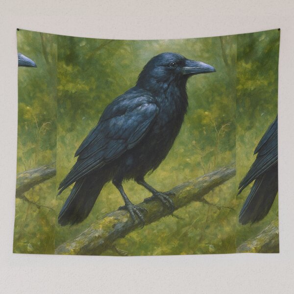 Item preview, Raven Painting – Mystical Black Bird of the Night designed and sold by GalleryKauffeld.