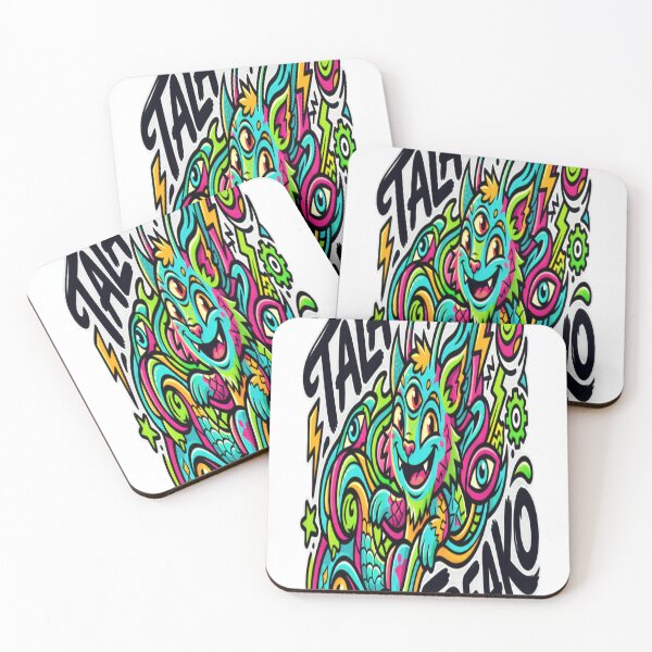 Item preview, Talafreako Neon Psychedelic Creature – Colorful Trippy Art designed and sold by ActionForge.