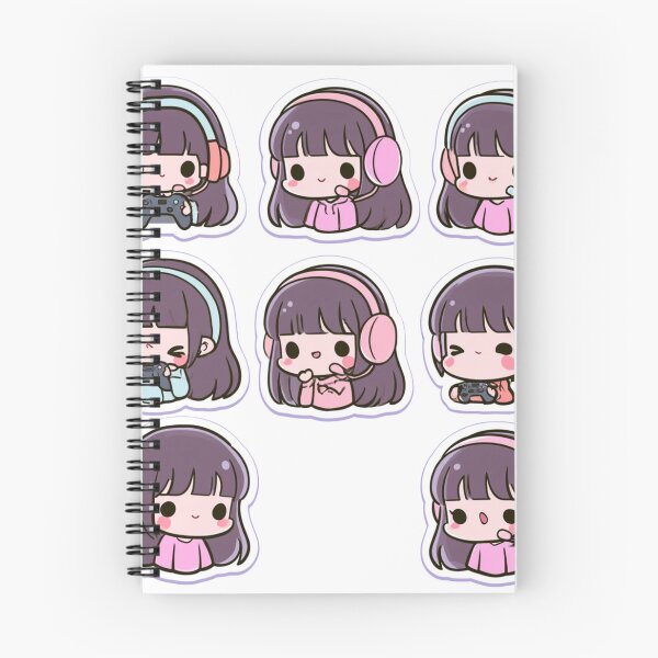 Item preview, Kawaii Chibi Gamer Girl Headset Controller designed and sold by NicolasGlowArt.