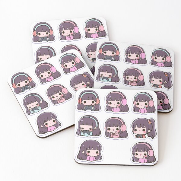 Item preview, Kawaii Chibi Gamer Girl Headset Controller designed and sold by NicolasGlowArt.