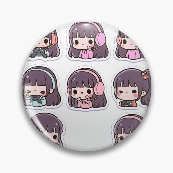 Item preview, Kawaii Chibi Gamer Girl Headset Controller designed and sold by NicolasGlowArt.