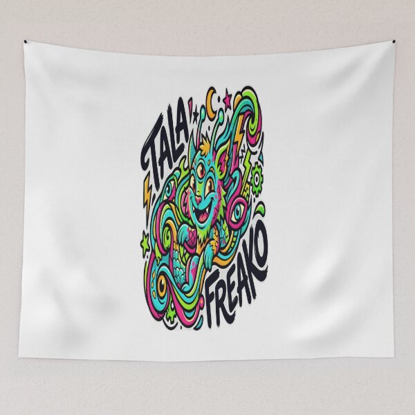 Aperçu de l'œuvre Talafreako Neon Psychedelic Creature – Colorful Trippy Art créée et vendue par ActionForge.