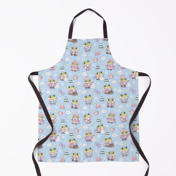 Item preview, Kawaii Frog Snow Day Pattern designed and sold by Soft Berry Studio.