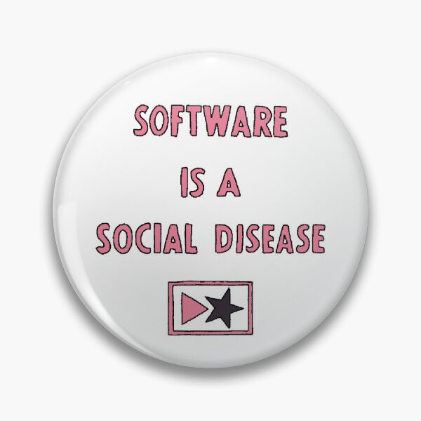 Item preview, Software is a social disease designed and sold by analognowhere.