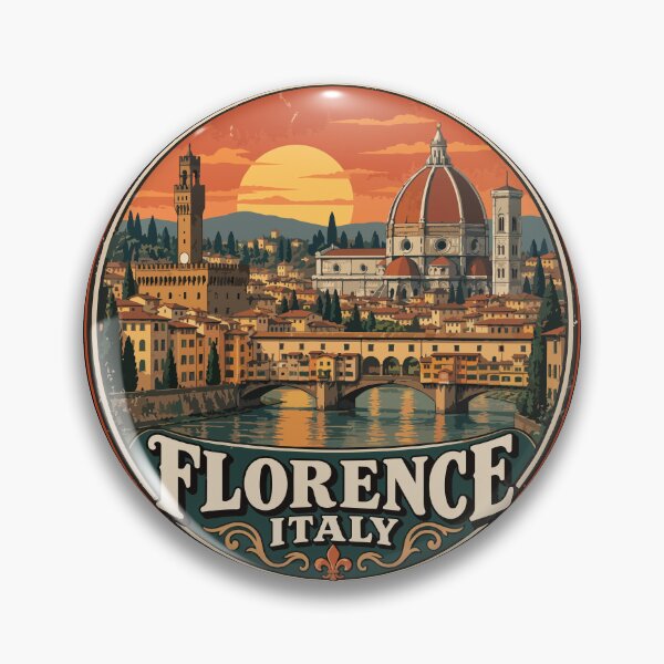 Item preview, Florence City Italy Travel Retro designed and sold by TomFrontierArt.
