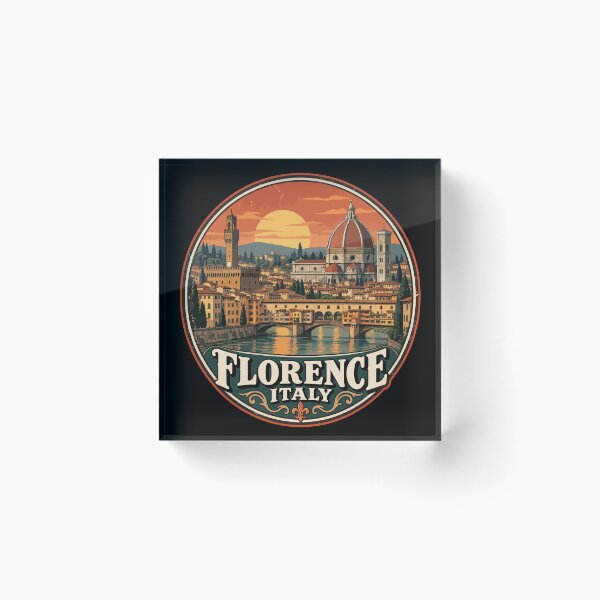 Item preview, Florence City Italy Travel Retro designed and sold by TomFrontierArt.
