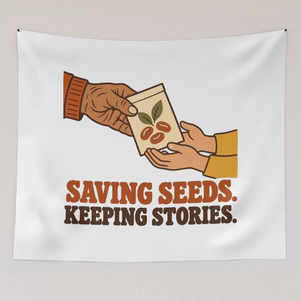 Item preview, Saving Seeds Keeping Stories Heirloom Garden designed and sold by DreamLayerStudio.