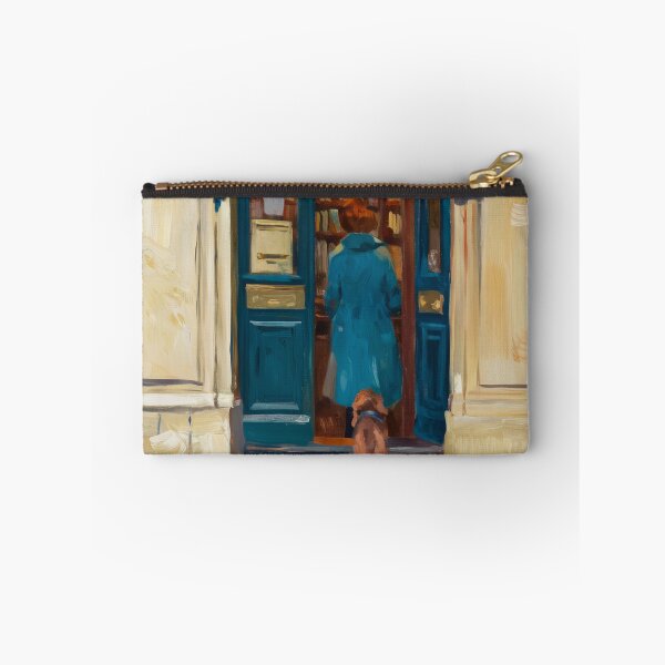 Item preview, "Entering the Parisian Bookshop"  Parisian Impressionist Painting designed and sold by CARRAANN.