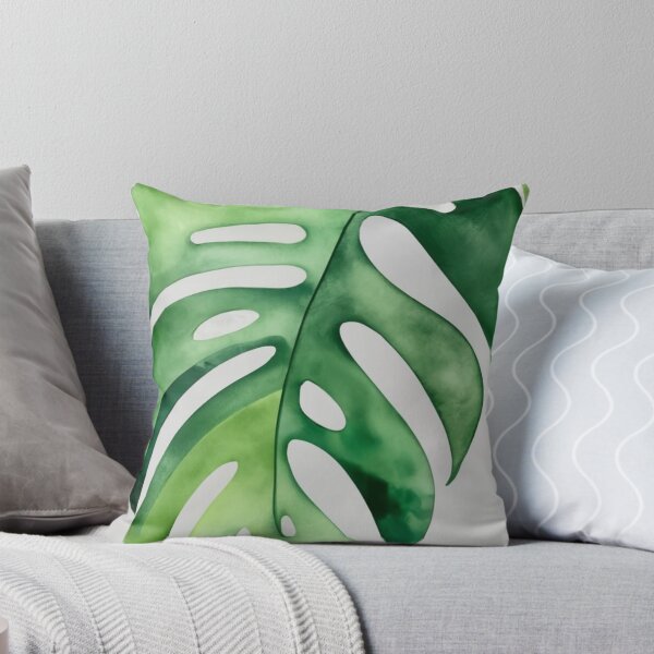 Item preview, Close-Up Green Monstera Leaf Watercolor designed and sold by BeachWhisper.