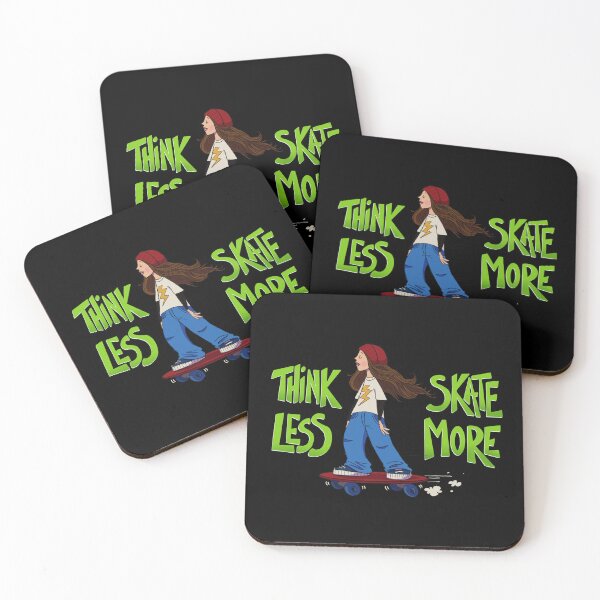 Item preview, Think Less Skate More designed and sold by VaniTee Fair.