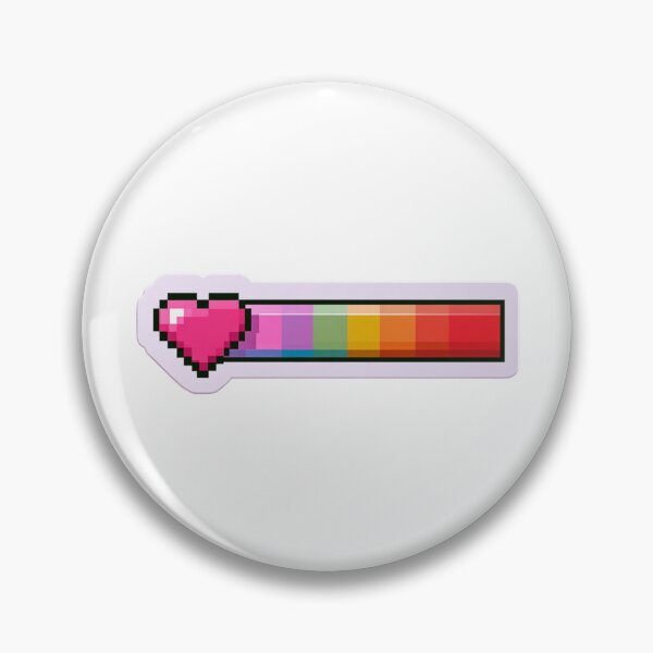 Item preview, Pixel Art Heart Rainbow Life Bar Retro Gaming designed and sold by NicolasGlowArt.