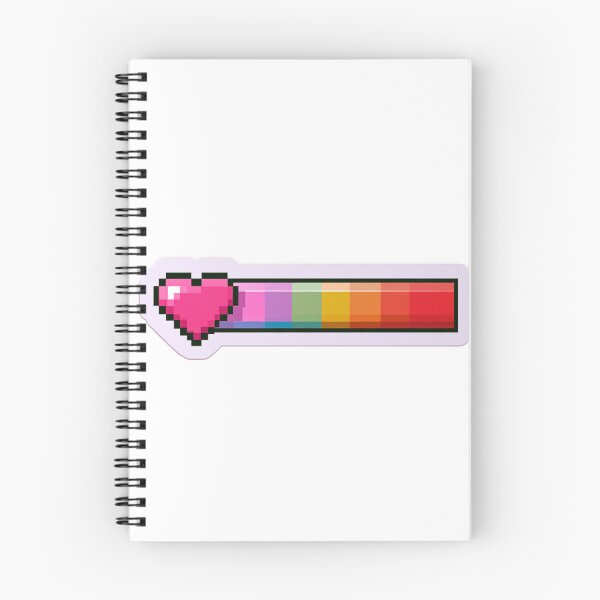 Item preview, Pixel Art Heart Rainbow Life Bar Retro Gaming designed and sold by NicolasGlowArt.