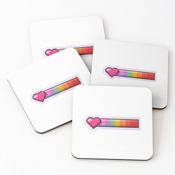 Item preview, Pixel Art Heart Rainbow Life Bar Retro Gaming designed and sold by NicolasGlowArt.