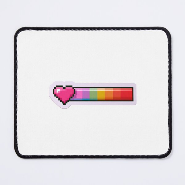 Item preview, Pixel Art Heart Rainbow Life Bar Retro Gaming designed and sold by NicolasGlowArt.