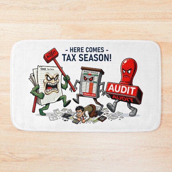 Item preview, Here Comes Tax Season! Funny Accountant & Auditor Nightmare Design designed and sold by spreadsheetcafe.