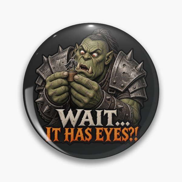 Item preview, Wait It Has Eyes?! Tabletop Orc Miniature Painting T-Shirt designed and sold by WUSCHELWORKS.