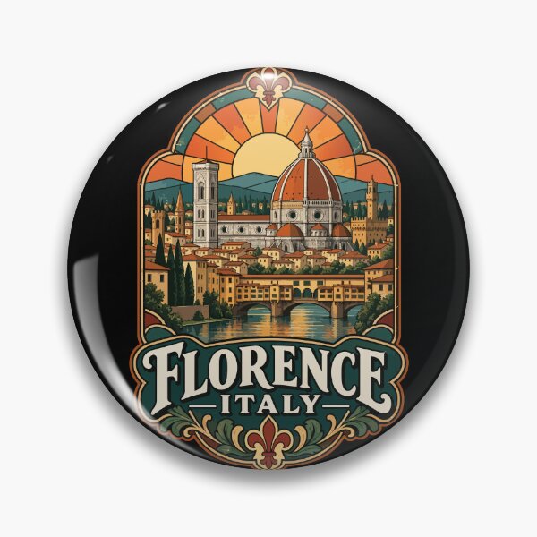 Item preview, Florence Italy Travel Stained Glass Art designed and sold by TomFrontierArt.