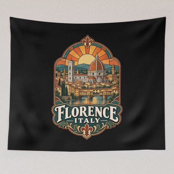 Item preview, Florence Italy Travel Stained Glass Art designed and sold by TomFrontierArt.