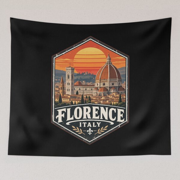 Item preview, Florence Italy Travel Retro Vintage designed and sold by TomFrontierArt.