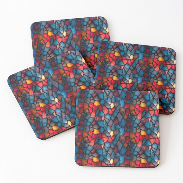 Item preview, Vibrant Abstract Cracked Glass Mosaic Pattern designed and sold by NTGUILTY.