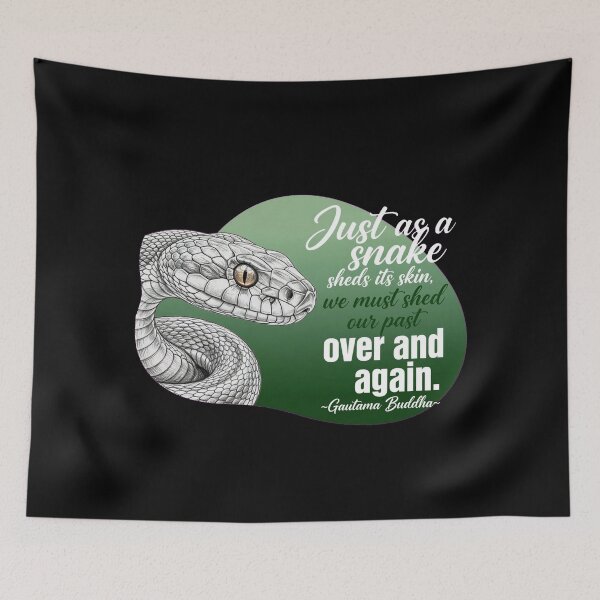 Item preview, Just As A Snake Sheds Its Skin We Must Shed Our Past Over And Over Again - Buddha designed and sold by Vibe-Vary.