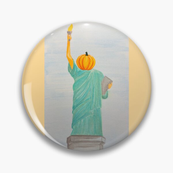 Item preview, Pumpkin Nation Statue of Liberty designed and sold by LostFlamingoArt.