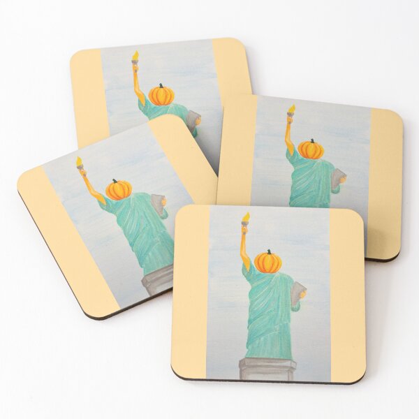 Item preview, Pumpkin Nation Statue of Liberty designed and sold by LostFlamingoArt.