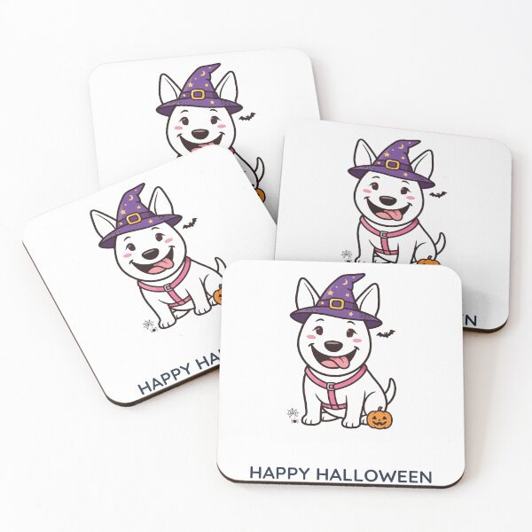 Item preview, Happy Halloween Witch Bull Terrier designed and sold by LunaAdventurer.