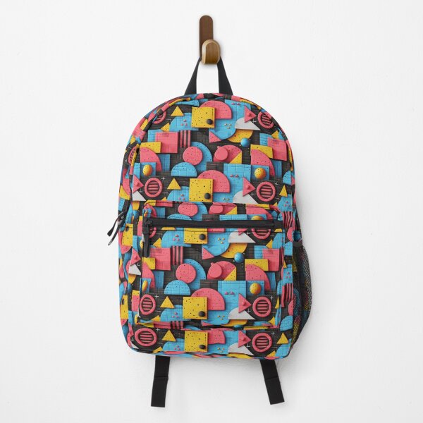 Item preview, Vibrant 3D Memphis Style Geometric Shapes Pattern designed and sold by NTGUILTY.