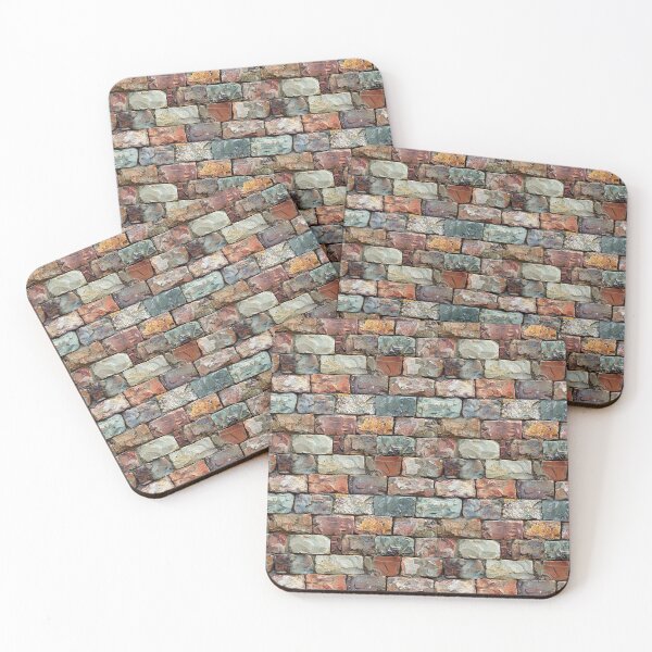 Item preview, Colorful Weathered Stone Brick Wall Texture Pattern designed and sold by NTGUILTY.