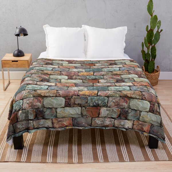 Item preview, Colorful Weathered Stone Brick Wall Texture Pattern designed and sold by NTGUILTY.