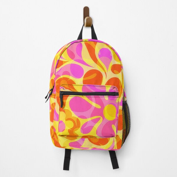 Item preview, 60's Retro Flowers in Orange, Yellow, and Pink designed and sold by ArtFactoryAI.