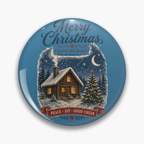 Item preview, Vintage Cozy Christmas Cabin T-Shirt - Rustic Winter Holiday Scene designed and sold by InkWeaveShop.