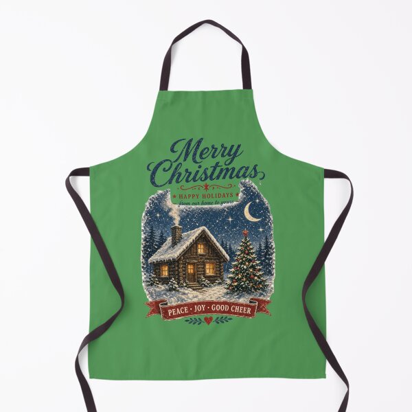 Item preview, Vintage Cozy Christmas Cabin T-Shirt - Rustic Winter Holiday Scene designed and sold by InkWeaveShop.