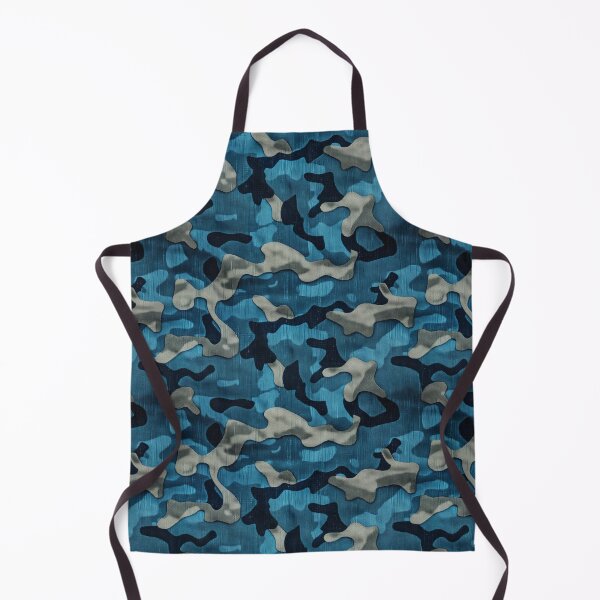 Item preview, Modern Blue and Grey Camouflage Fabric Pattern designed and sold by NTGUILTY.