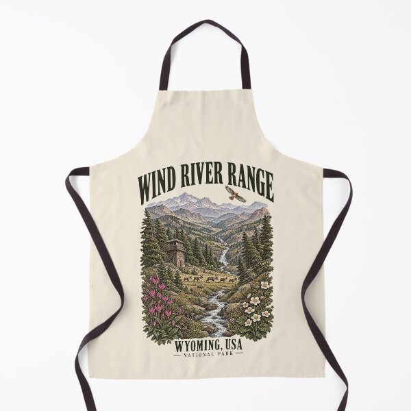 Item preview, Wind River Range, Wyoming, USA [Vintage Illustration] designed and sold by elektronen.