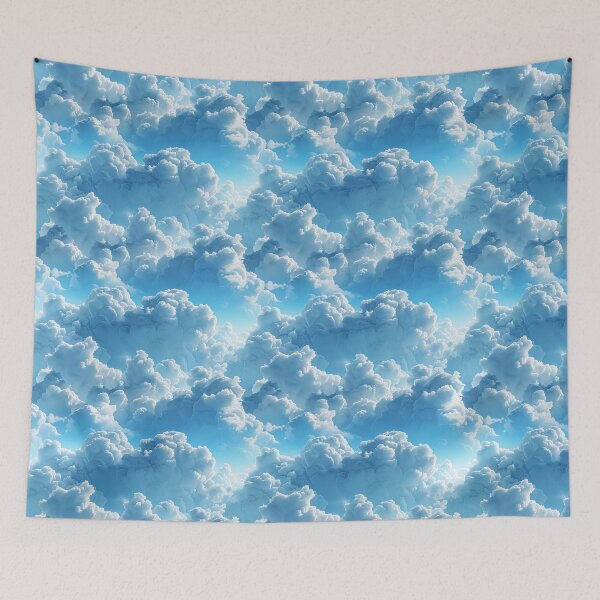Item preview, Dreamy Fluffy Clouds in Blue Sky Pattern designed and sold by NTGUILTY.