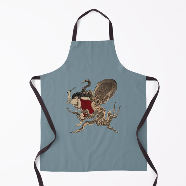 Item preview, Woman Abalone Diver Wrestling an Octopus by Yoshitoshi, 1870s designed and sold by Exhumed Archives.