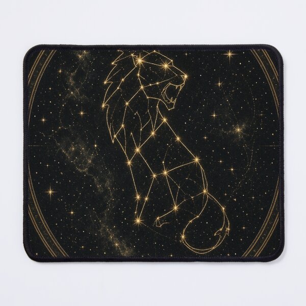 Item preview, Leo Lion Regal Gold Constellation on Black Sky designed and sold by tanishqsaluja.