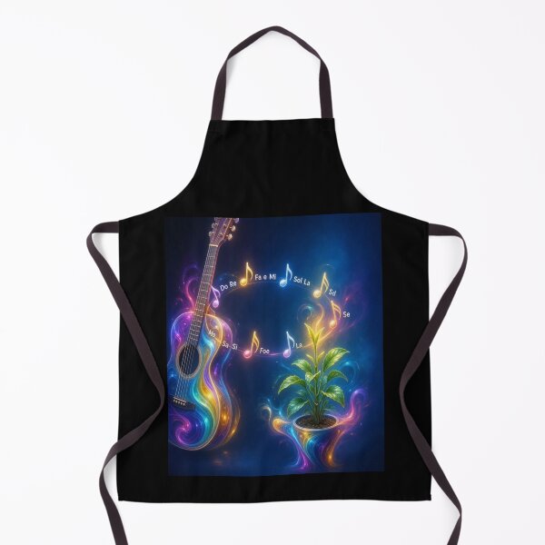Item preview, Magical Glowing Guitar with Musical Notes and Plant designed and sold by Breezes-of-Ida.