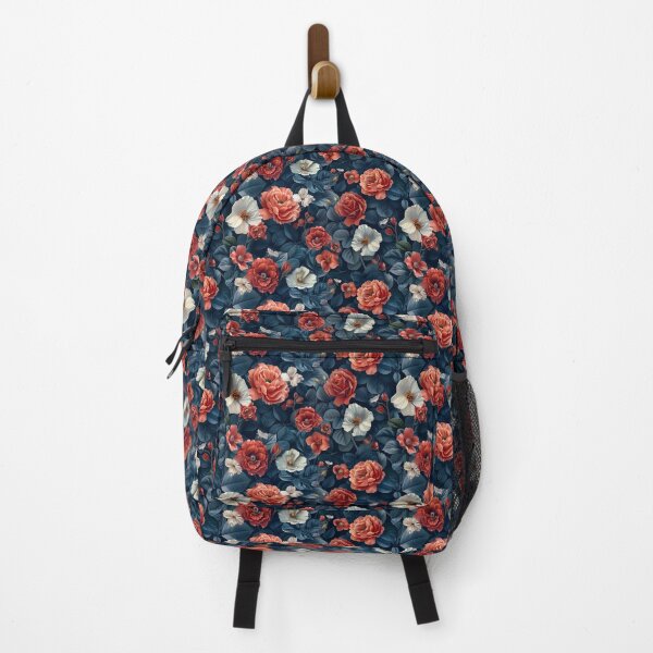 Item preview, Elegant Red and White Floral Dark Moody Pattern designed and sold by NTGUILTY.