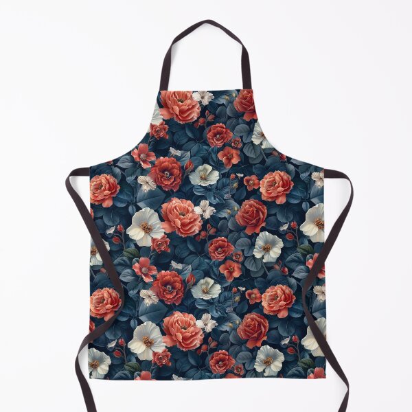 Item preview, Elegant Red and White Floral Dark Moody Pattern designed and sold by NTGUILTY.